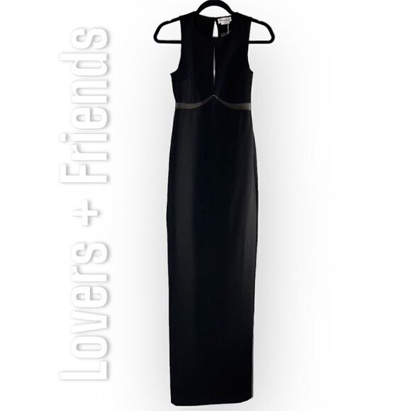 Lovers + Friends Saskeah Sheer Cutout Maxi Dress Gown in Black Women’s Small - Picture 4 of 14